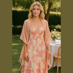 🛍Bundle sale🛍H&M Pink and white floral maxi Dress NWT medium